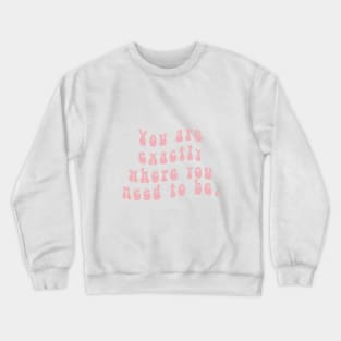 You are exactly where you need to be Crewneck Sweatshirt